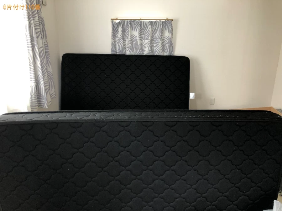 【宗像市】マットレス付きシングルベッド、テレビ、テレビ台等の回収