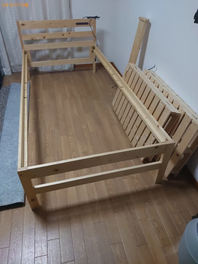 【松山市】マットレス付きシングルベッドの回収・処分ご依頼