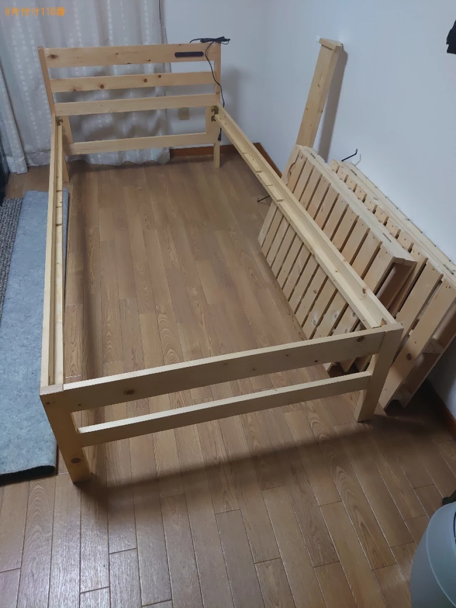 【松山市】マットレス付きシングルベッドの回収・処分ご依頼