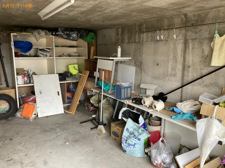 【鹿児島市吉野町】マットレス付きシングルベッド、学習机等の回収