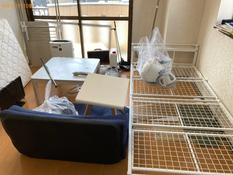 【鹿児島市】冷蔵庫、マットレス付きシングルベッド、ポット等の回収