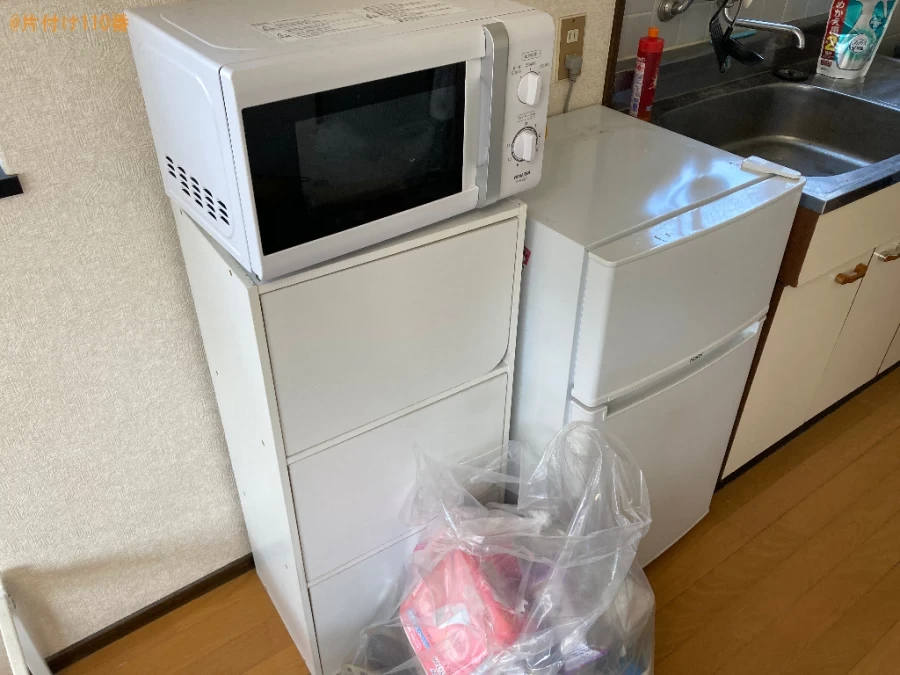 【鹿児島市】冷蔵庫、マットレス付きシングルベッド、ポット等の回収