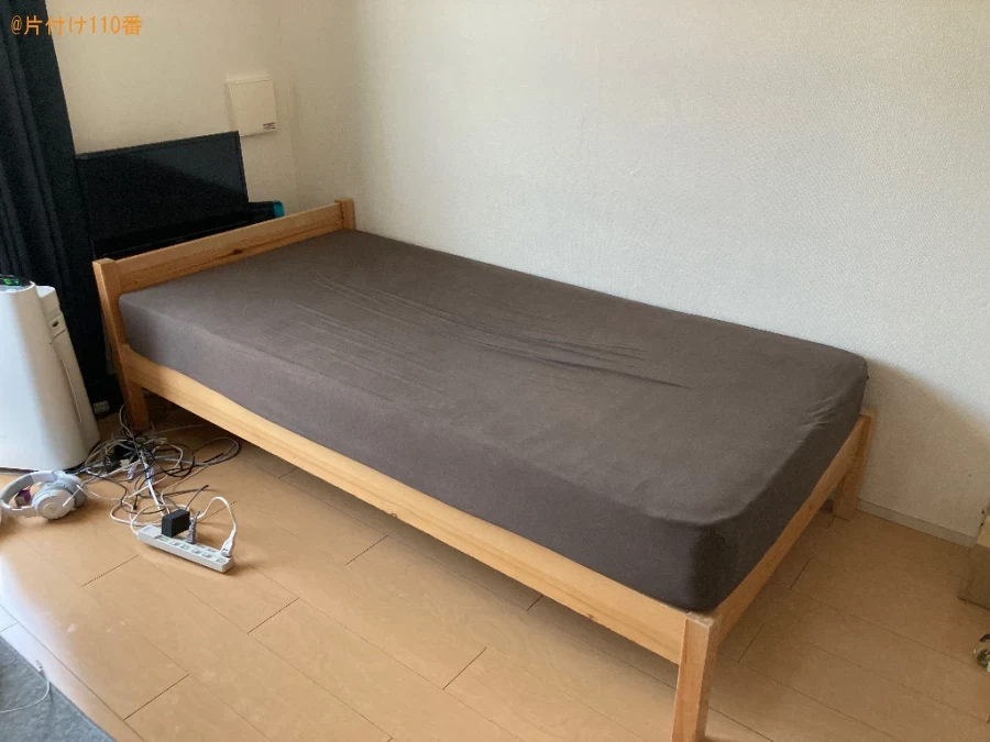 【宇部市】マットレス付きシングルベッド、冷蔵庫、洗濯機等の回収