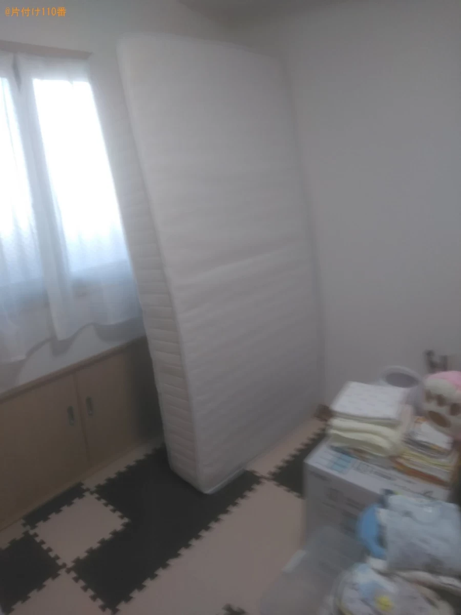 【松山市朝生田町】マットレス付きシングルベッドの回収・処分ご依頼