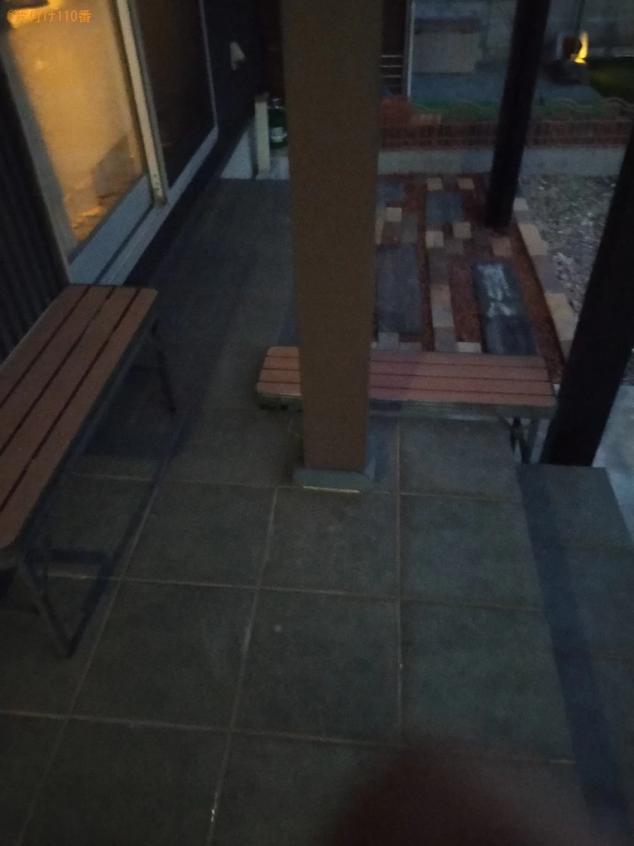 【岡山市南区】ソファーベッド、ガラステーブル、衣装ケース等の回収