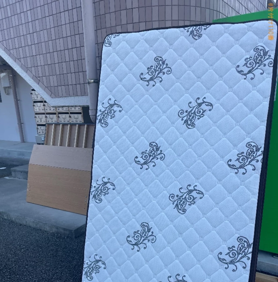 【菊川市】マットレス付きセミダブルベッドの回収・処分ご依頼