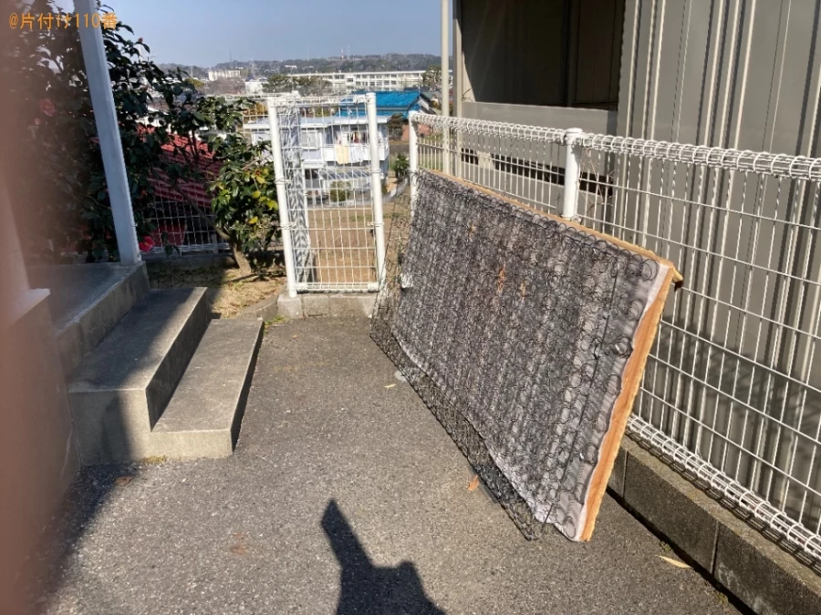 【宇部市】シングルベッドマットレスの回収・処分ご依頼　お客様の声