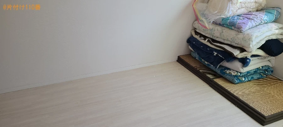 【下関市】カラーボックス、布団、物干し竿、衣装ケース等の回収