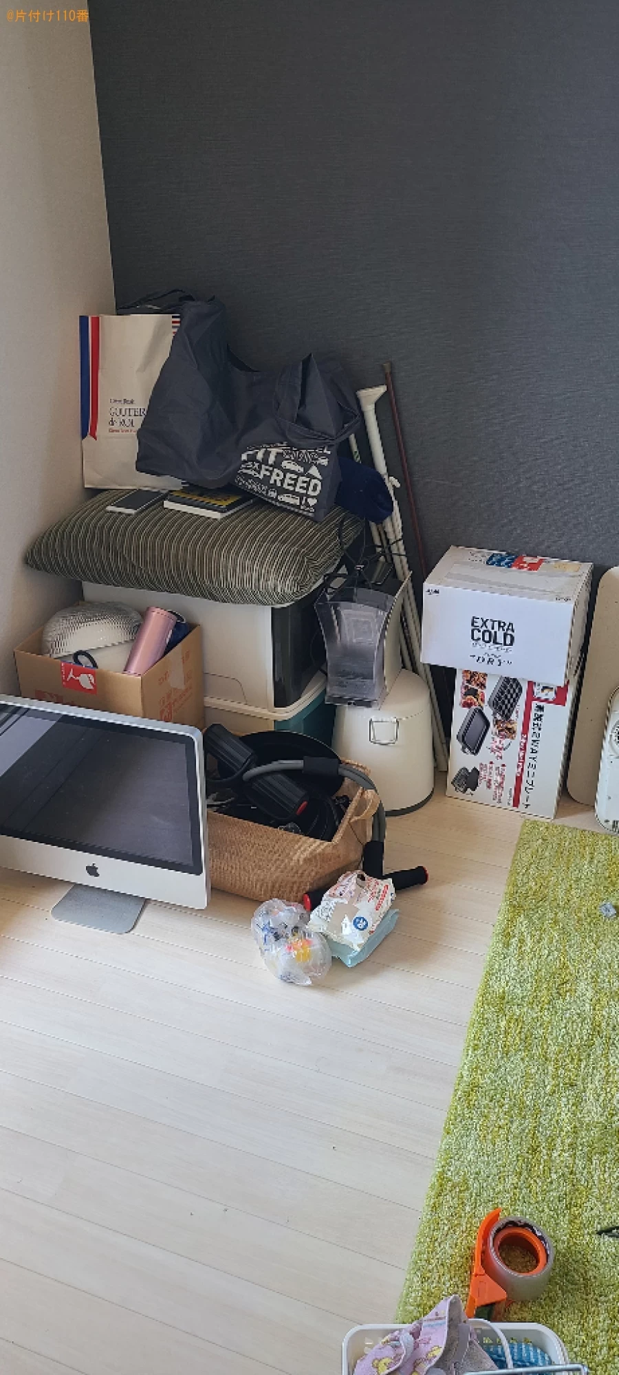 【下関市】カラーボックス、布団、物干し竿、衣装ケース等の回収