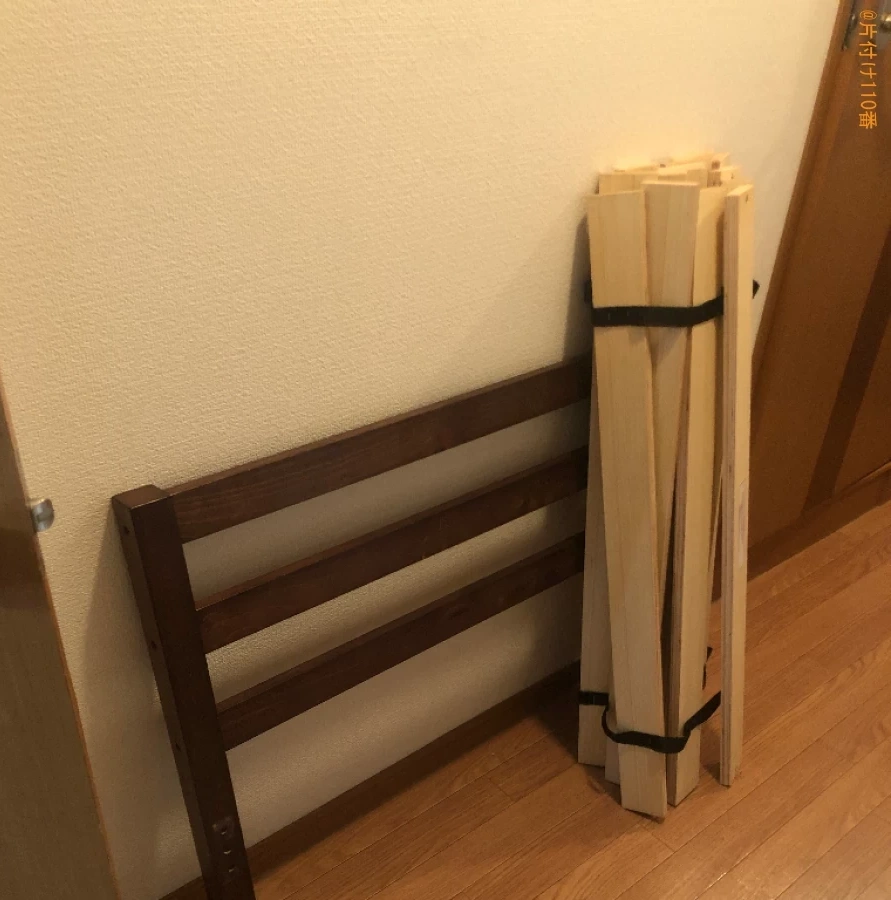 【岡山市東区】テレビ台、マットレス付きシングルベッド等の回収