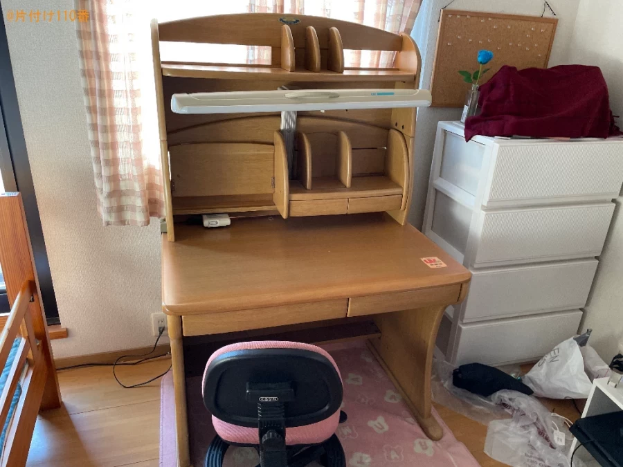 【彦根市小泉町】学習机、椅子の回収・処分ご依頼　お客様の声