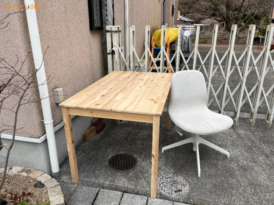 四人用ダイニングテーブル、椅子の回収・処分ご依頼　お客様の声