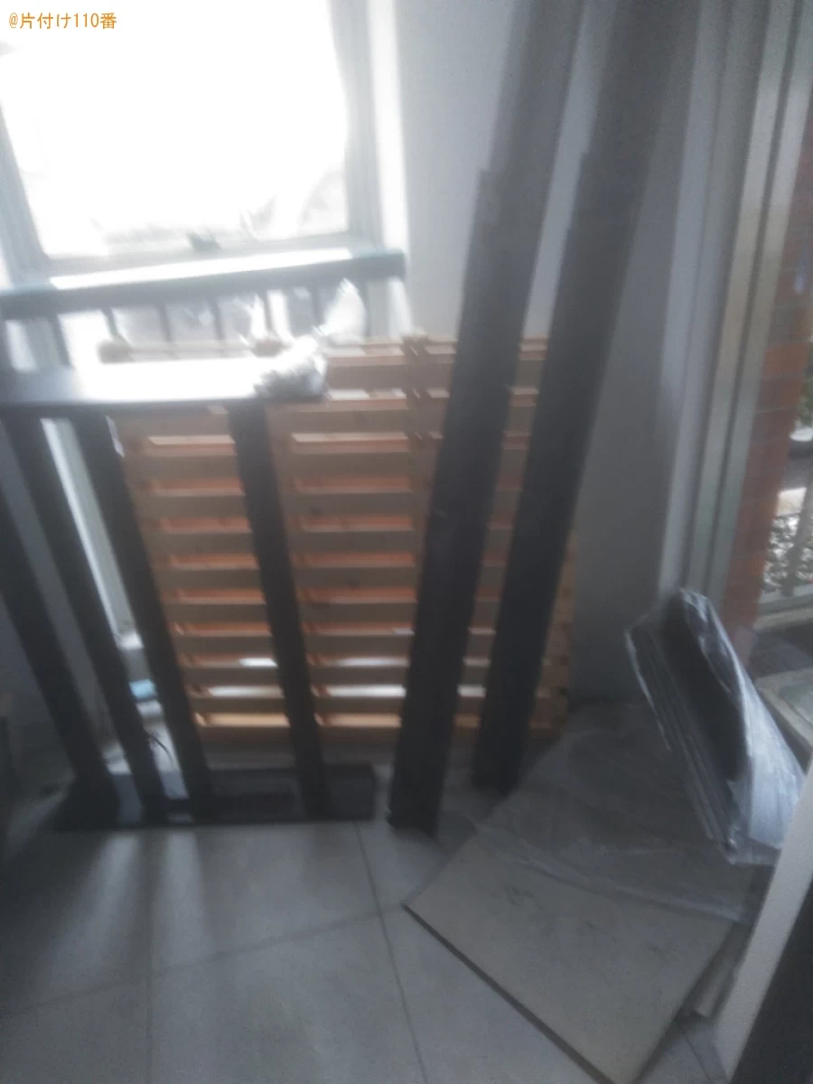 【松山市】マットレス付きシングルベッドの回収・処分ご依頼