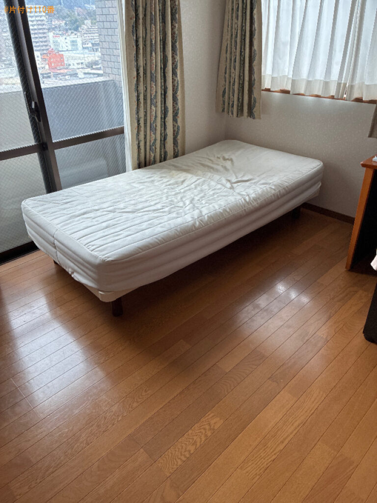 【周南市糀町】マットレス付きシングルベッドの回収・処分ご依頼