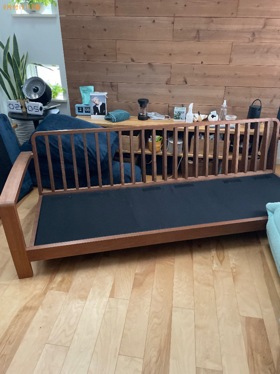 【京都市下京区】3人用ソファーの回収・処分ご依頼　お客様の声