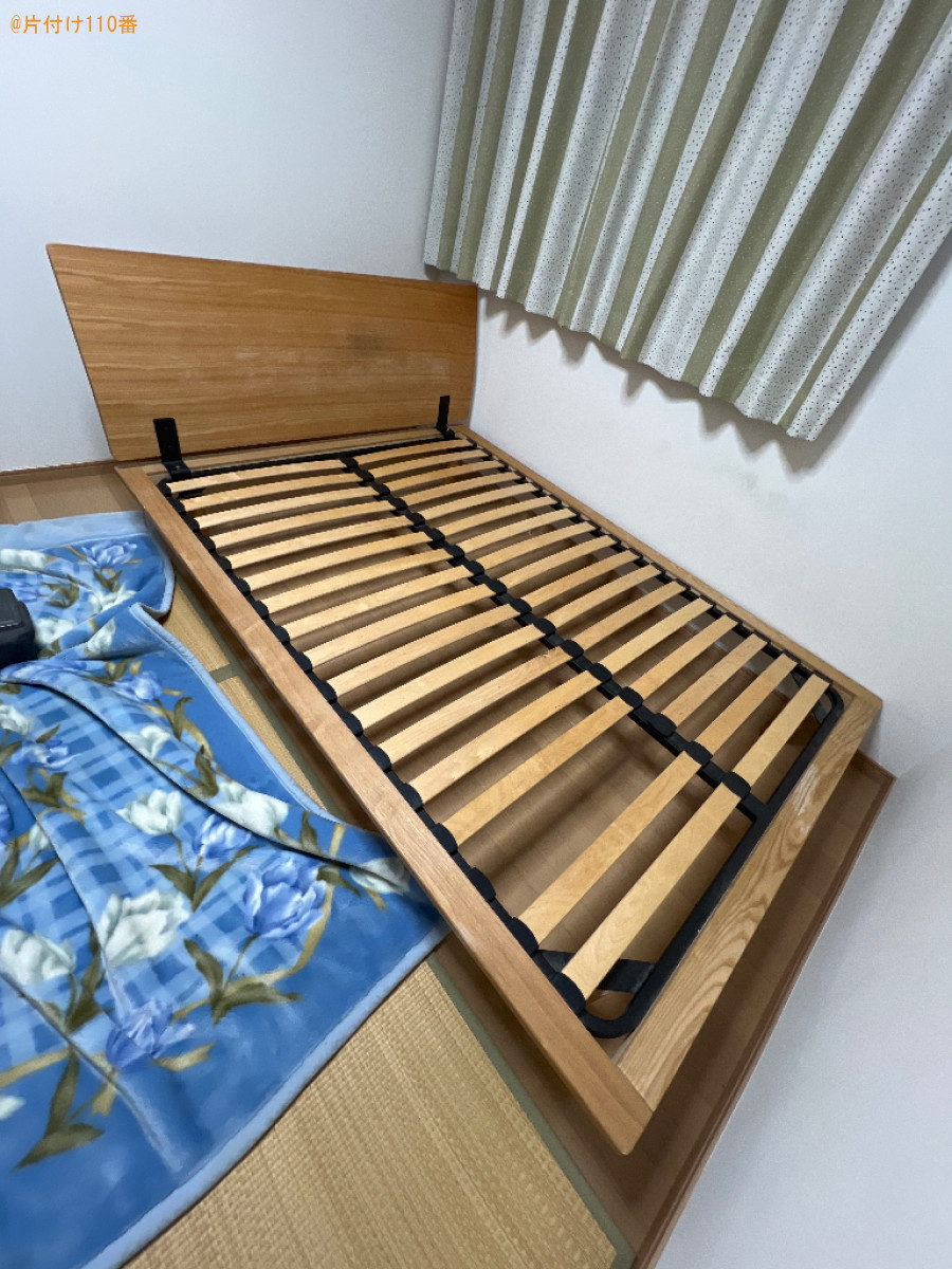 【岡山市南区】マットレス付きダブルベッド、電子ピアノ等の回収