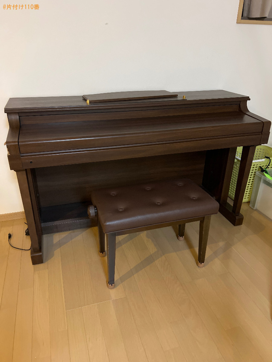 【岡山市南区】マットレス付きダブルベッド、電子ピアノ等の回収