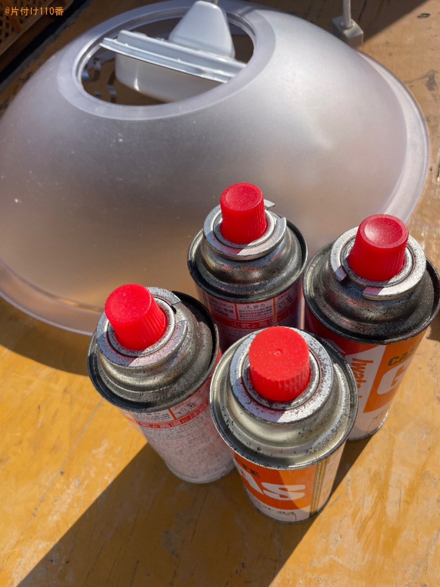 【浜松市中央区】カセットコンロ用ガスボンベ、照明器具の回収・処分