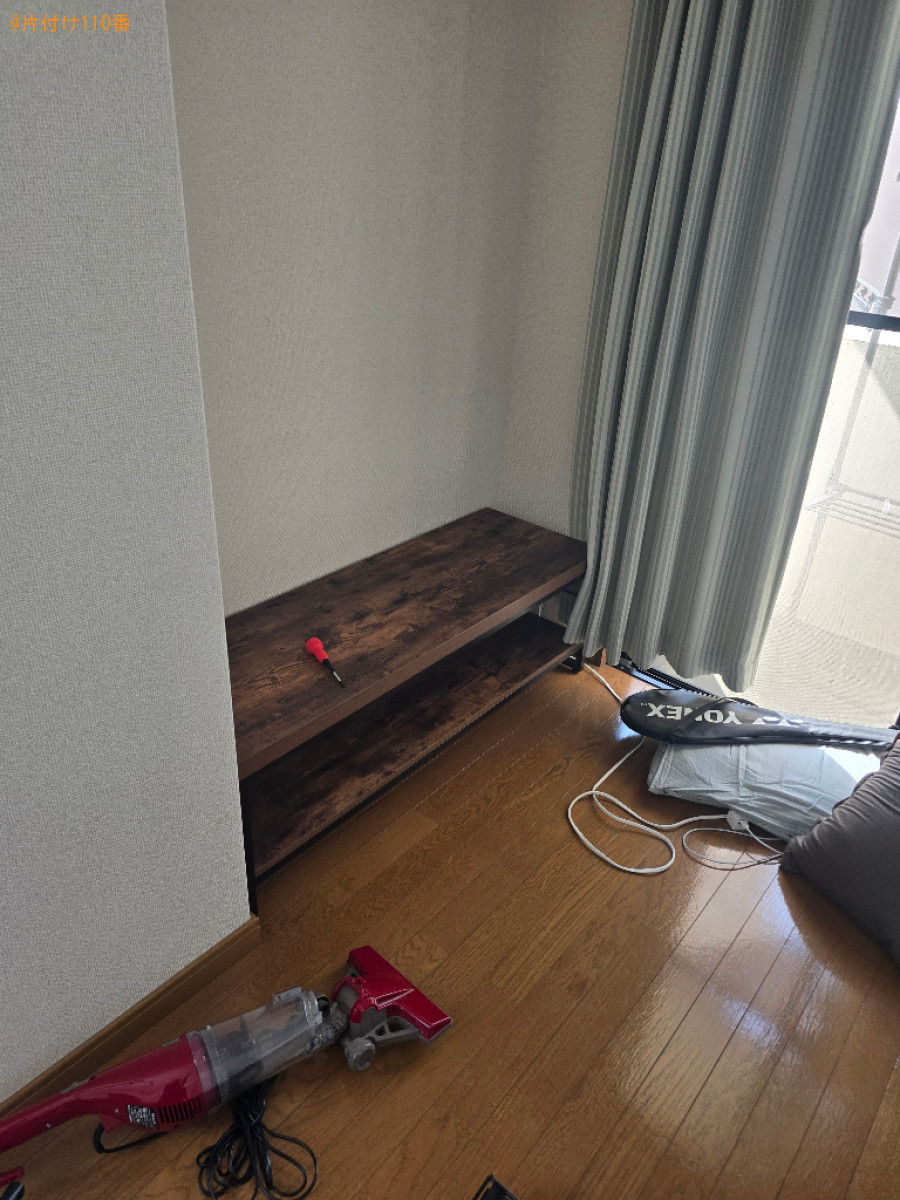 【北九州市戸畑区】二人用ダイニングテーブル、テレビ台等の回収