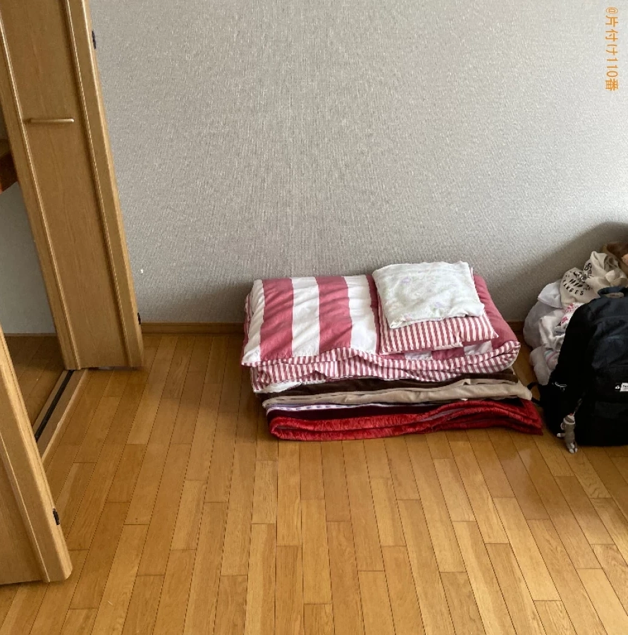 【弘前市桜林町】マットレス付きシングルベッド、冷蔵庫等の回収