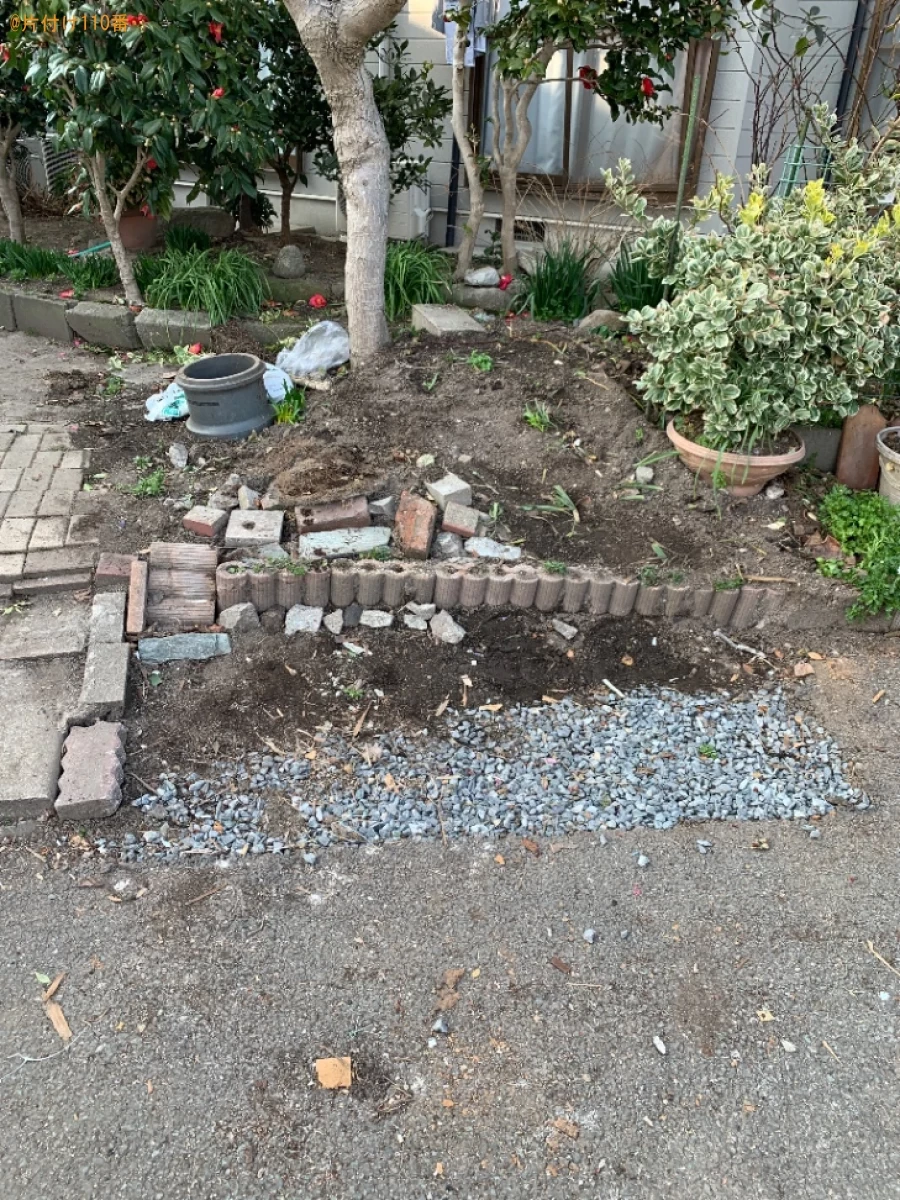 【大野城市】庭石、ブロック、コンクリート、鉄クズ、ラック等の回収