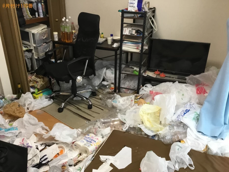 【伊丹市】ゴミ屋敷状態になっている1Kの部屋の片付け作業ご依頼
