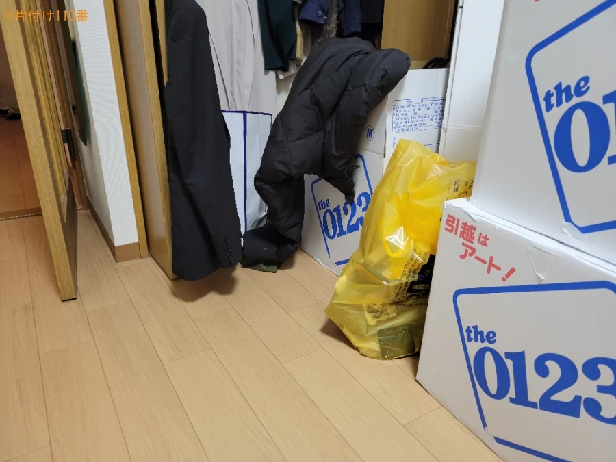 【岡山市北区】マットレス付きシングルベッド、テレビ台等の回収