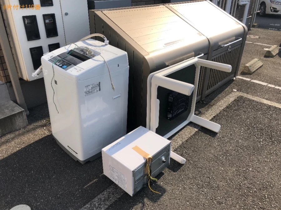 【山口市】シングルベッド、冷蔵庫、洗濯機、本棚、こたつ等の回収