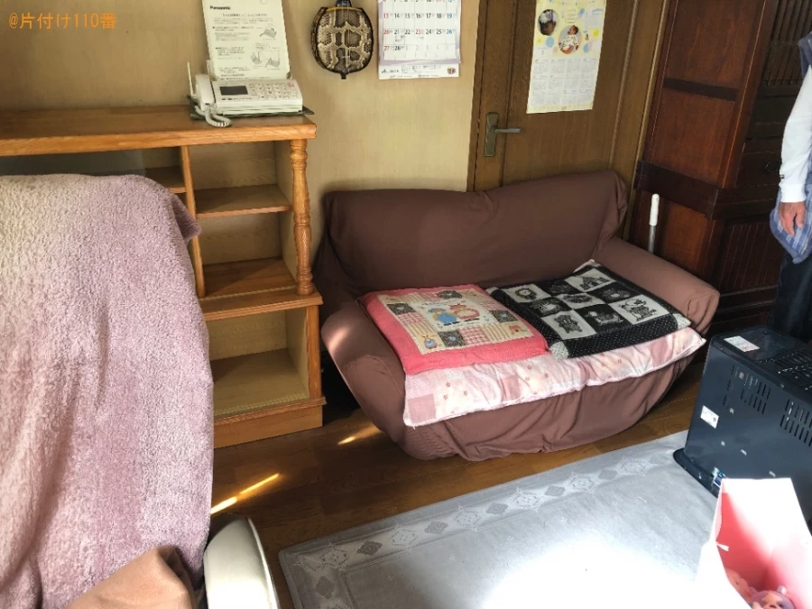 【周南市】マッサージチェア、ストーブ、二人掛けソファー等の回収