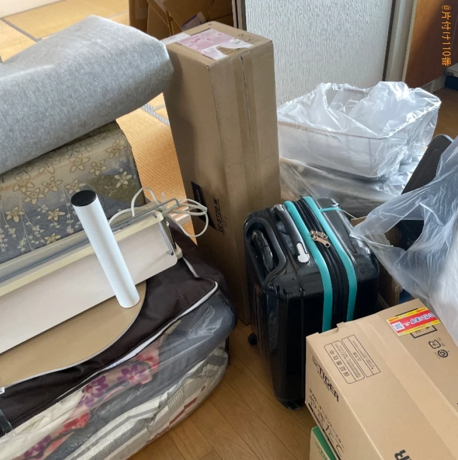 【弘前市文京町】シングルベッド、マットレス、布団、掃除機等の回収