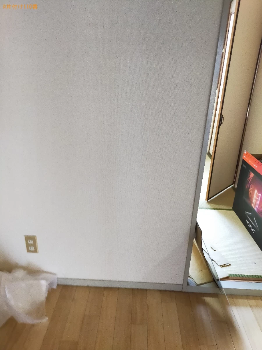 【倉敷市】セミダブルベッド、冷蔵庫、パーテーションの回収・処分