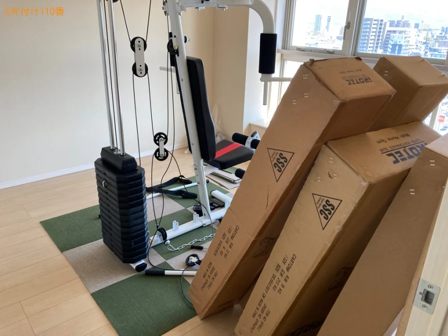 【鹿児島市うえあらた町】二人掛けソファー、健康器具、棚等の回収