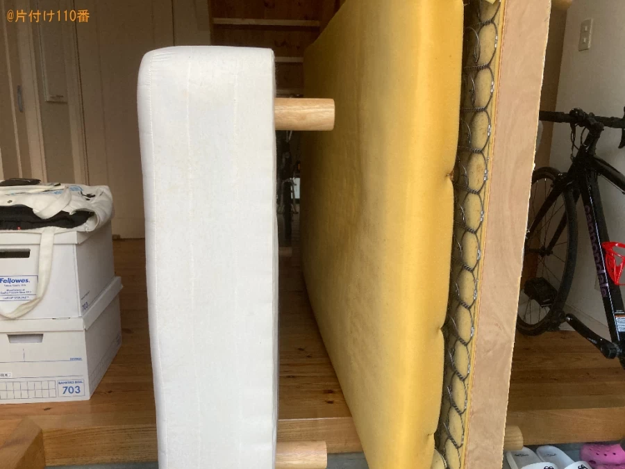 【一関市】マットレス付きセミダブルベッド等の回収・処分ご依頼