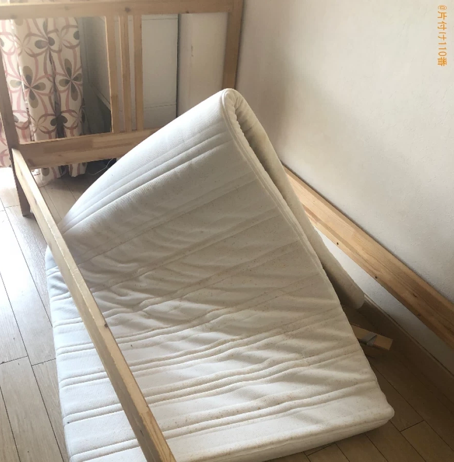 【佐賀市本庄町】マットレス付きシングルベッド、冷蔵庫等の回収