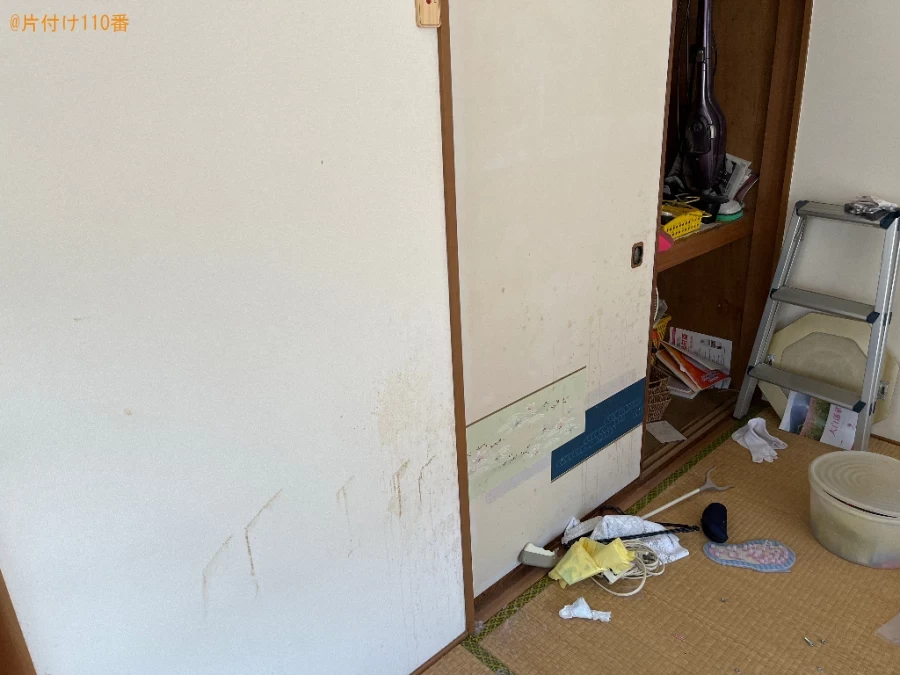 【彦根市西沼波町】冷蔵庫、シングルベッド、食器棚、タンス等の回収