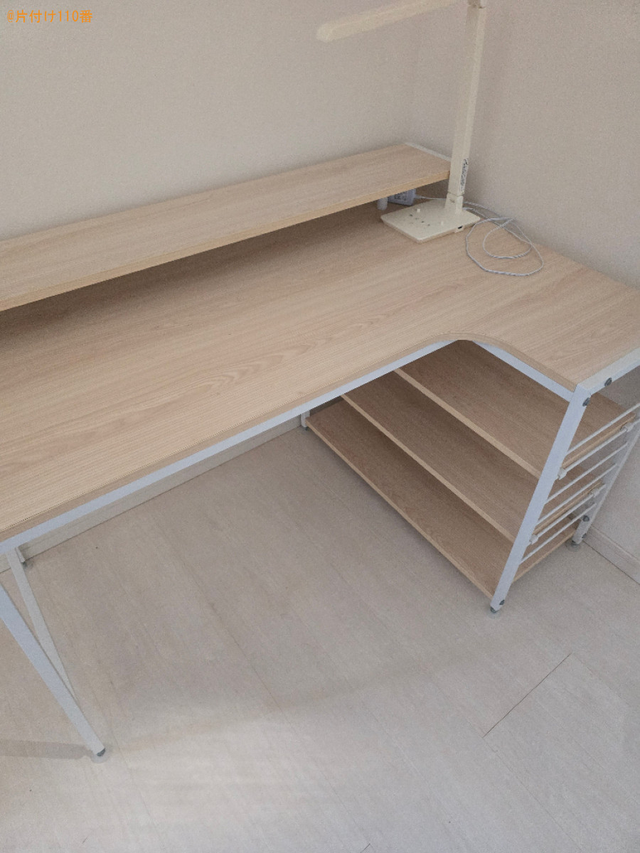 【高知市】ダブルベッドマットレス、デスク、食器棚、食器等の回収