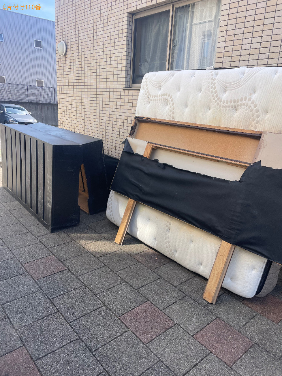 【浜松市中央区】マットレス付きキングベッドの回収・処分ご依頼