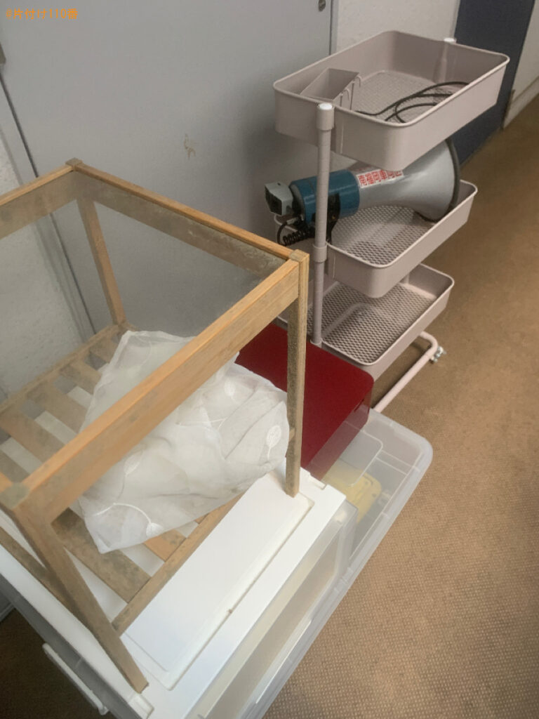 【福岡市南区】衣装ケース、プリンター、ラック、拡声器等の回収