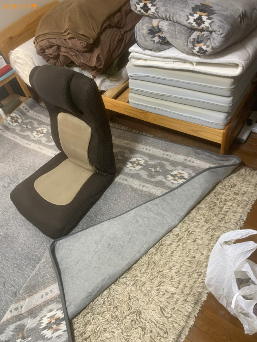 【福岡市早良区】シングルベッドマットレス、カーペット等の回収