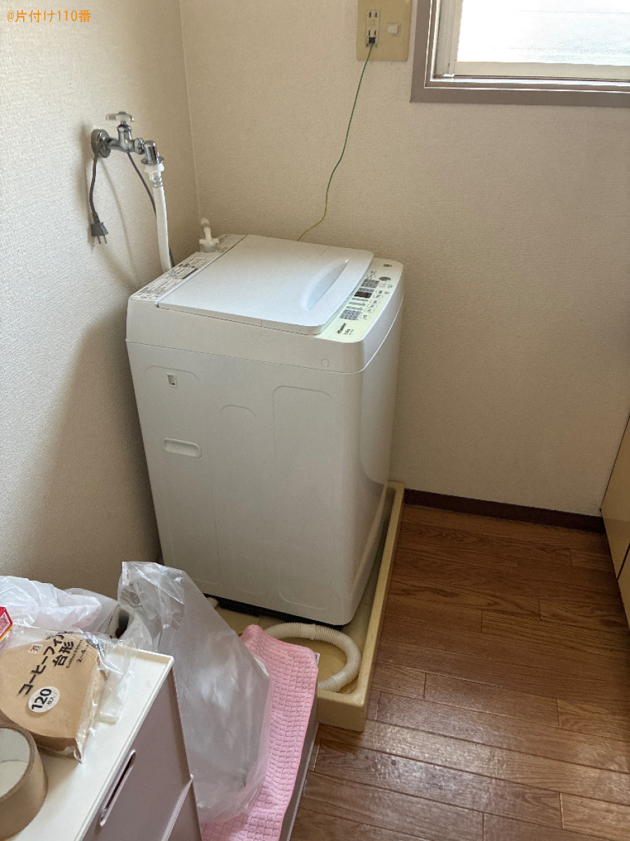 【福山市春日町】マットレス付きシングルベッド、洗濯機等の回収