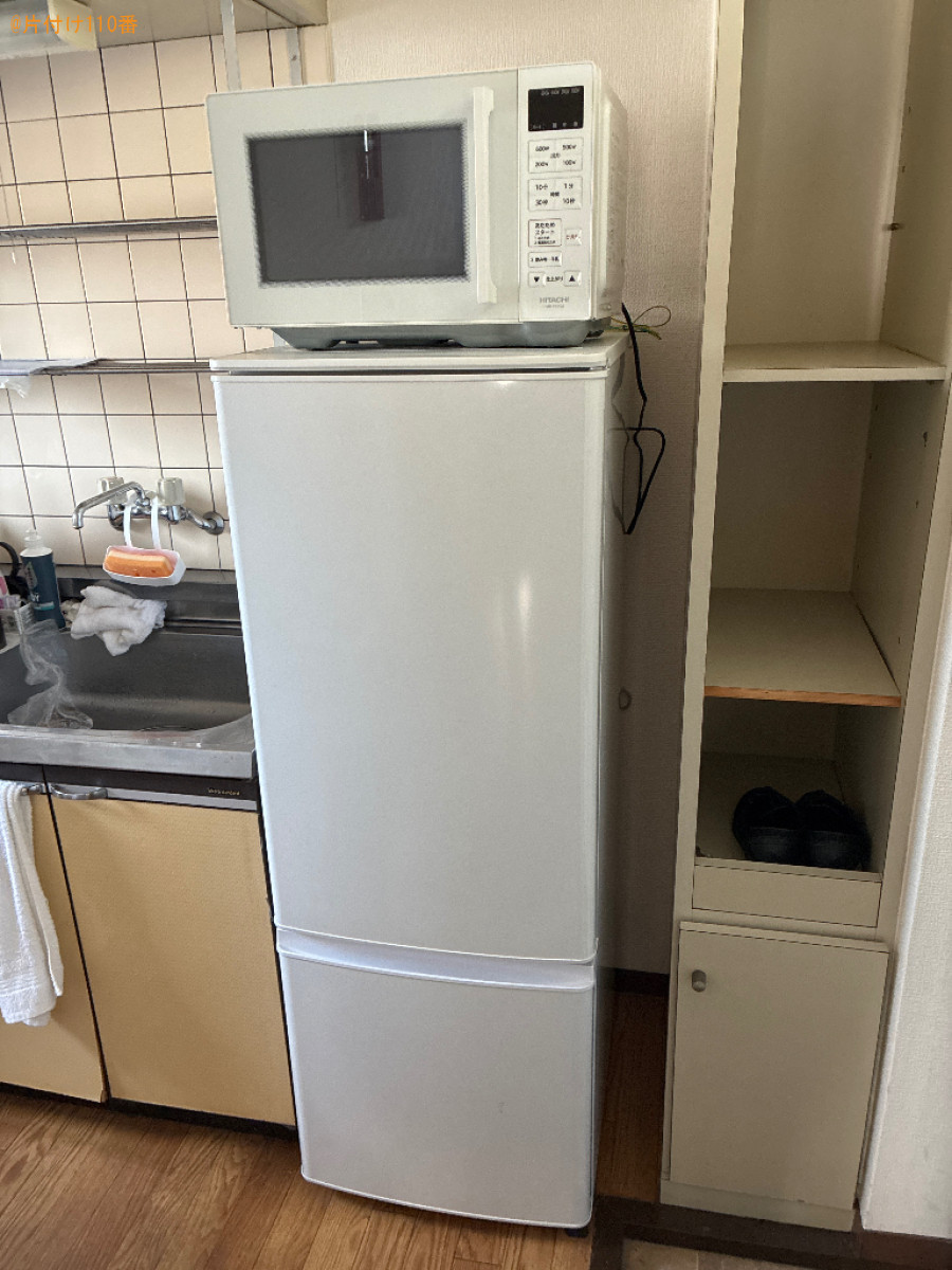 【福山市春日町】マットレス付きシングルベッド、洗濯機等の回収