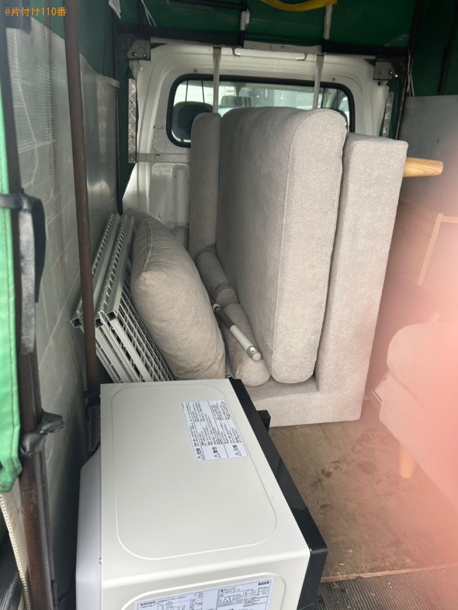 【青森市】シングルベッド、二人掛けソファー、電子レンジ等の回収