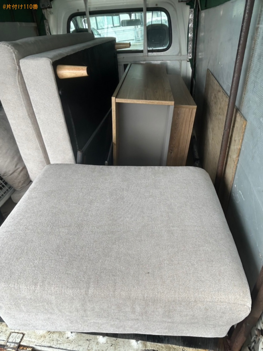 【青森市】シングルベッド、二人掛けソファー、電子レンジ等の回収