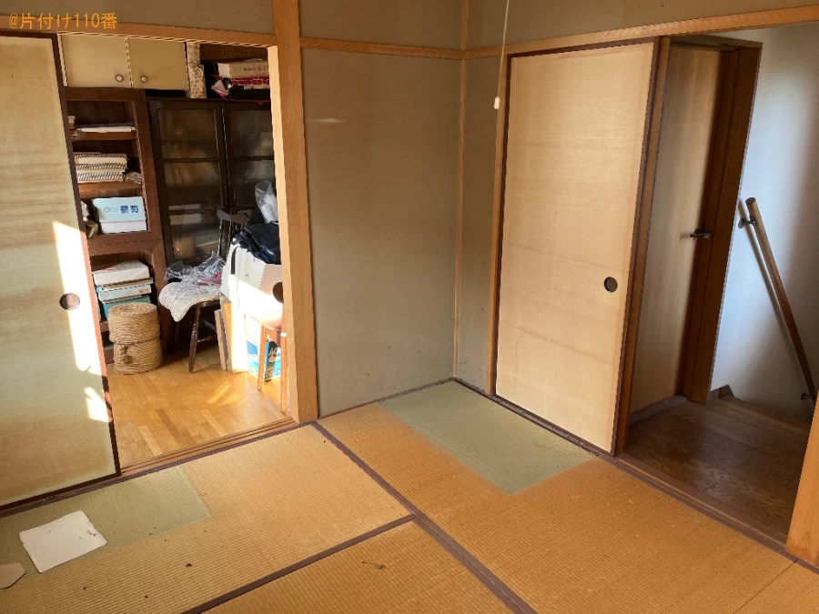 【大津市】婚礼タンス、カーペット、食器棚、タンス、座布団等の回収