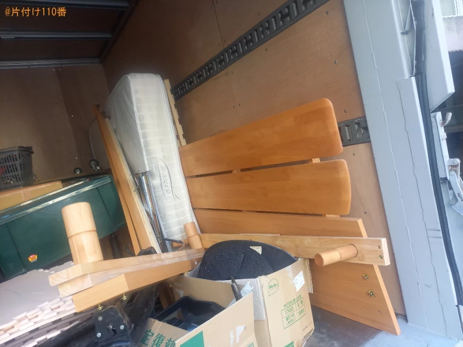 【品川区】マットレス付きダブルベッドの回収・処分ご依頼