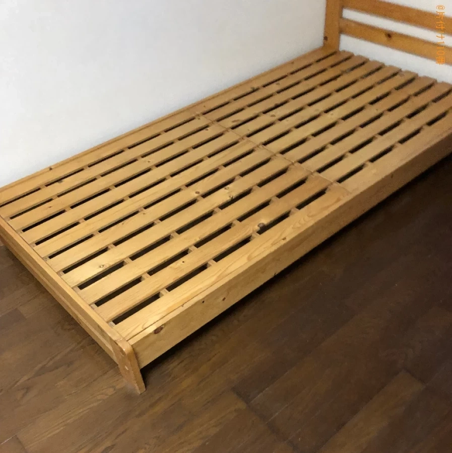 【下関市梶栗町】シングルベッドマットレス、洗濯物干し等の回収