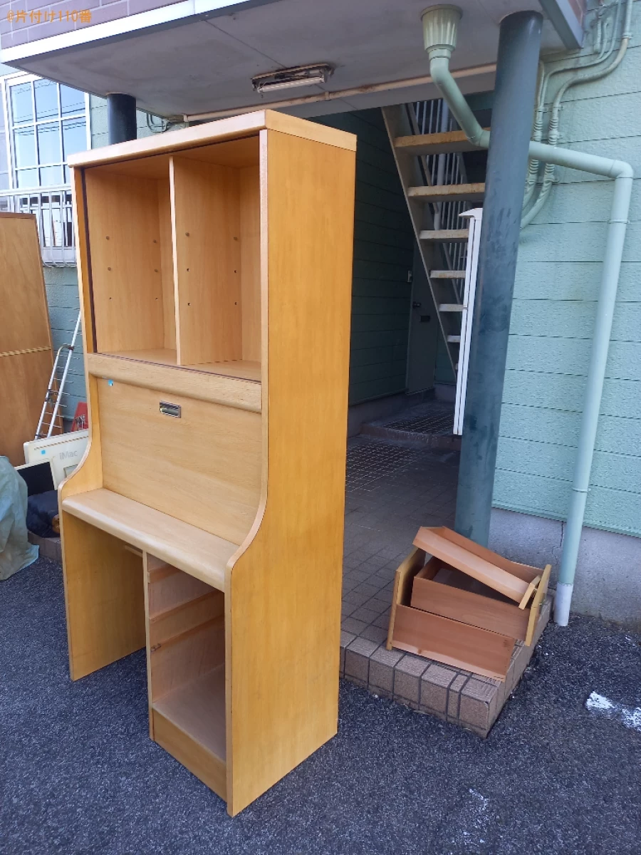 【佐倉市】PCモニタ、PC、本棚、学習机、布団、照明器具等の回収