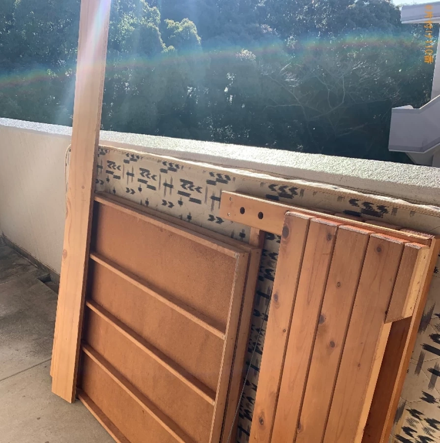 【福岡市中央区】マットレス付きセミダブルベッドの回収・処分ご依頼