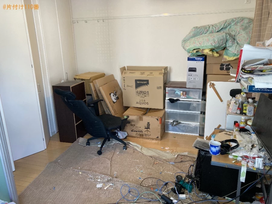 【宇部市岩鼻町】ゴミ屋敷状態になった部屋の片付け作業ご依頼