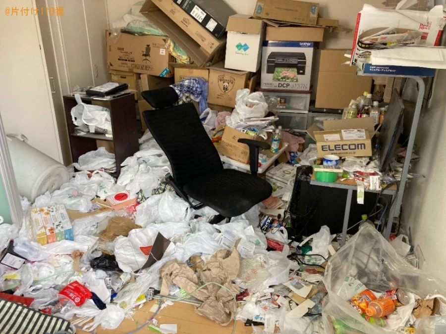 【宇部市岩鼻町】ゴミ屋敷状態になった部屋の片付け作業ご依頼